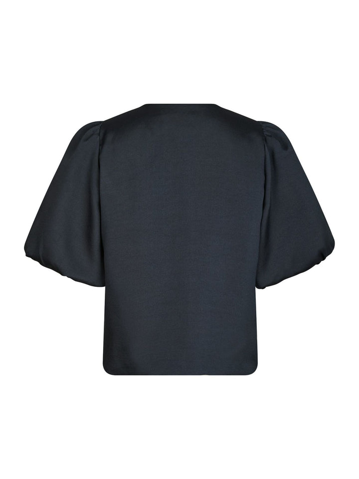 NEO NOIR Aisa Dull Satin Blouse Navy
