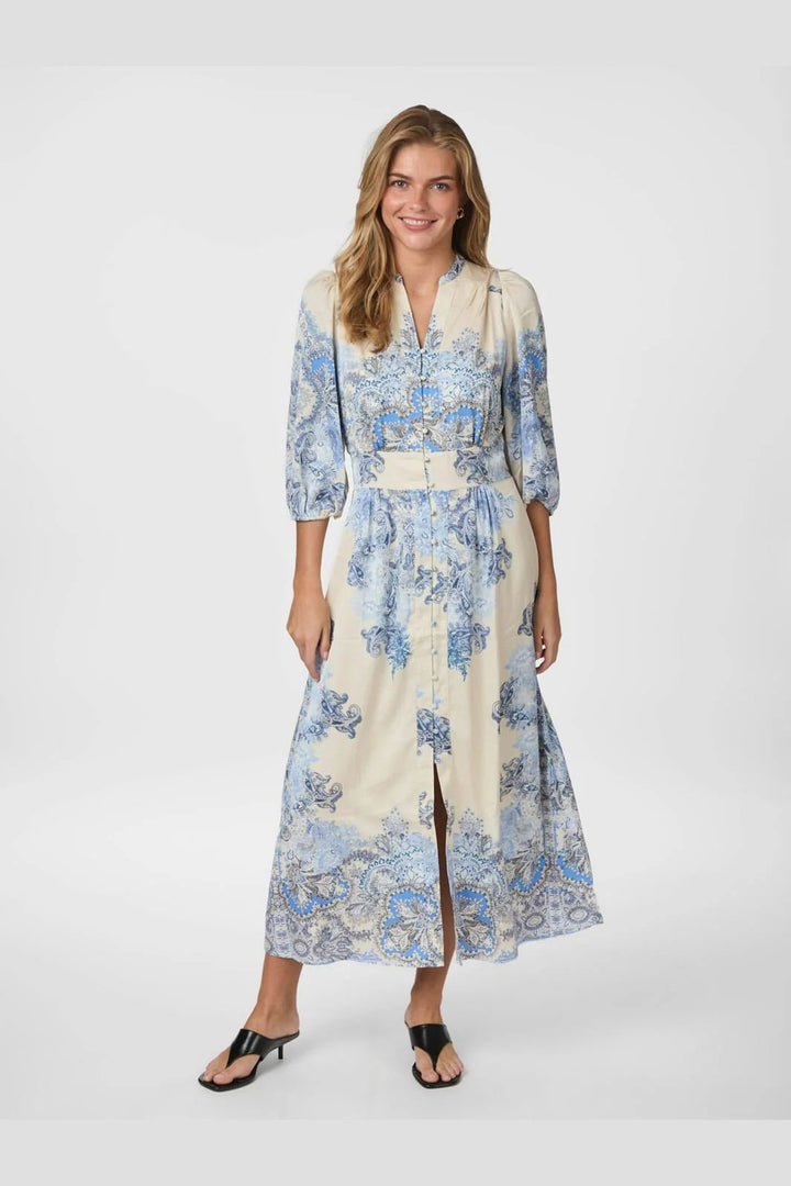 NEO NOIR Stella Artist Paisley Dress Powder Blue