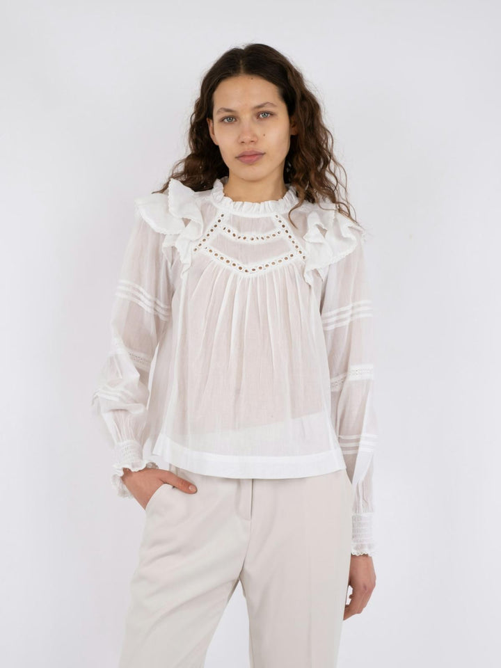 NEO NOIR Simkie S Voile Blouse White