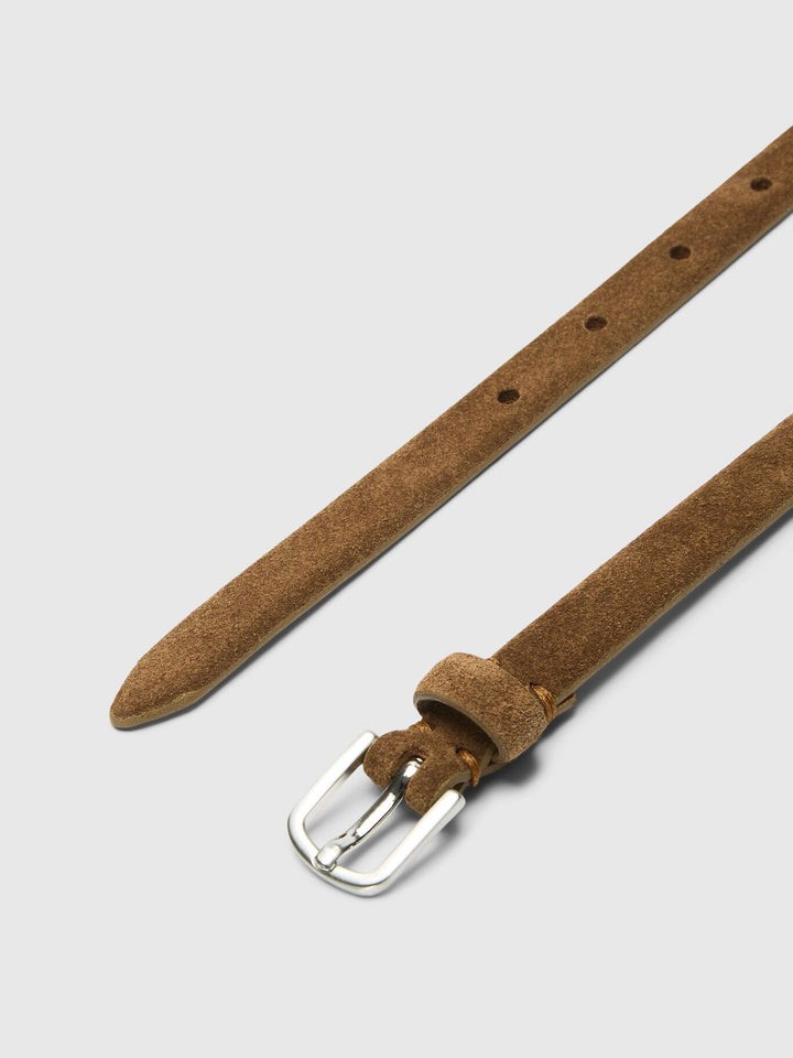 SELECTED Iona Suede Belt Tan