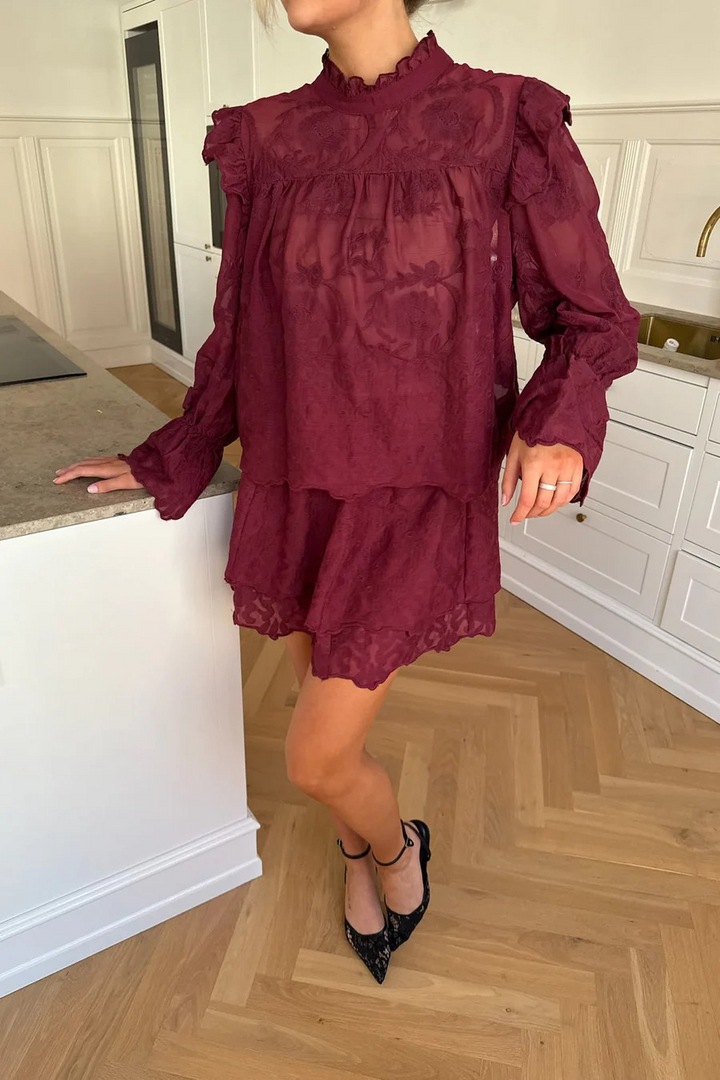 BYIC EllinorIC Lace Shirt Vintage Bordeaux