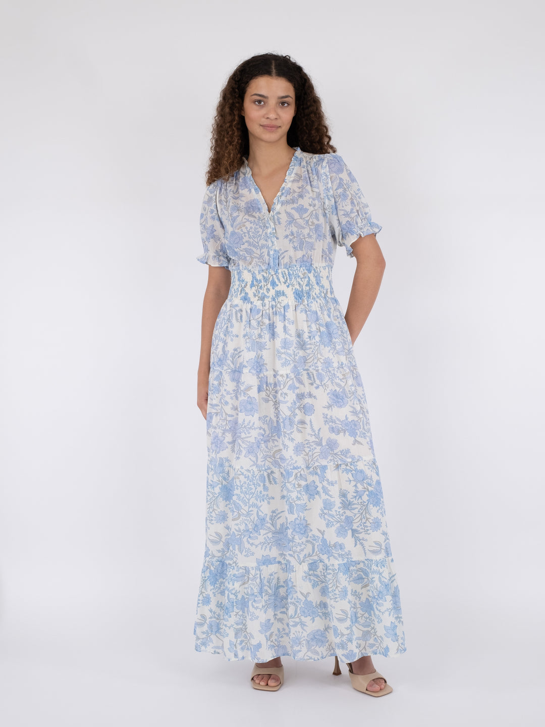 NEO NOIR Kanza Rose Field Dress Light Blue