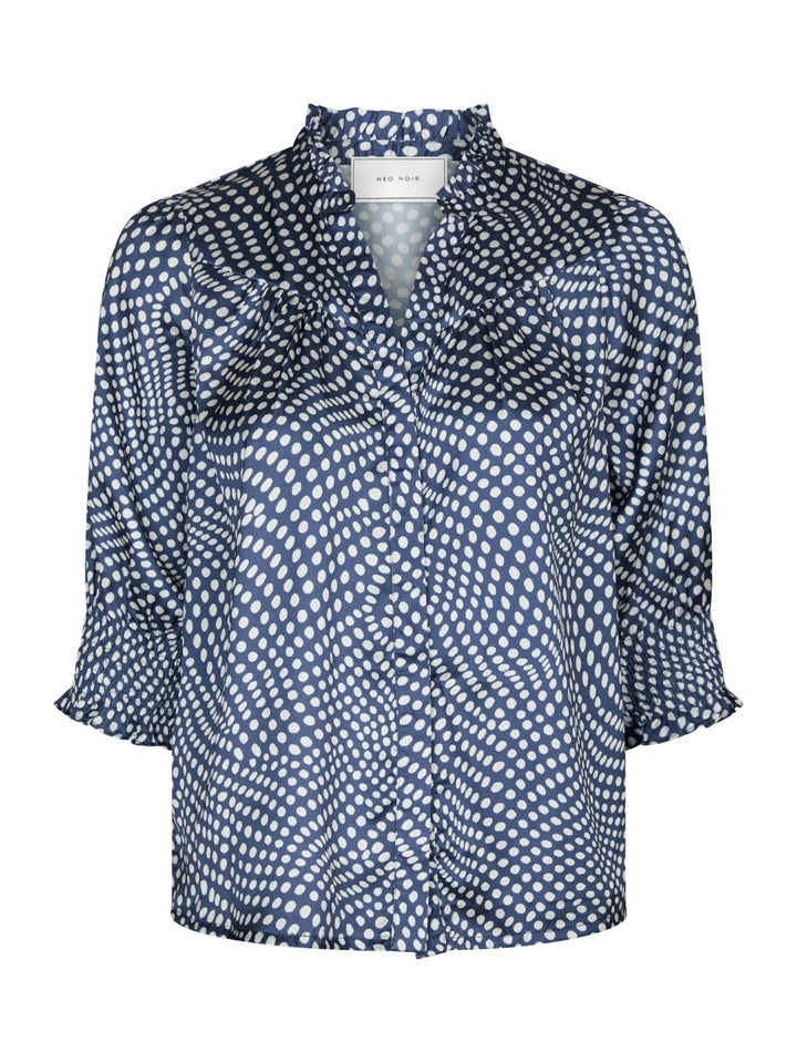 NEO NOIR Diana Vibrant Dot Blouse Navy