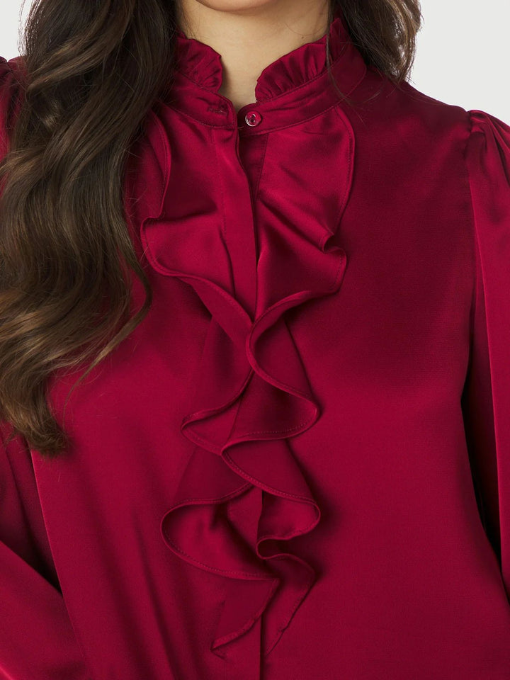 NEO NOIR Zamola Blouse Dark Red