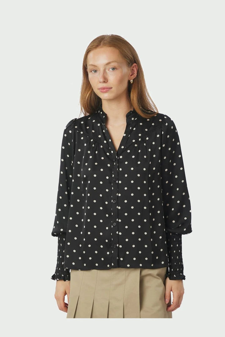 NEO NOIR Camisa Dot Blouse Black