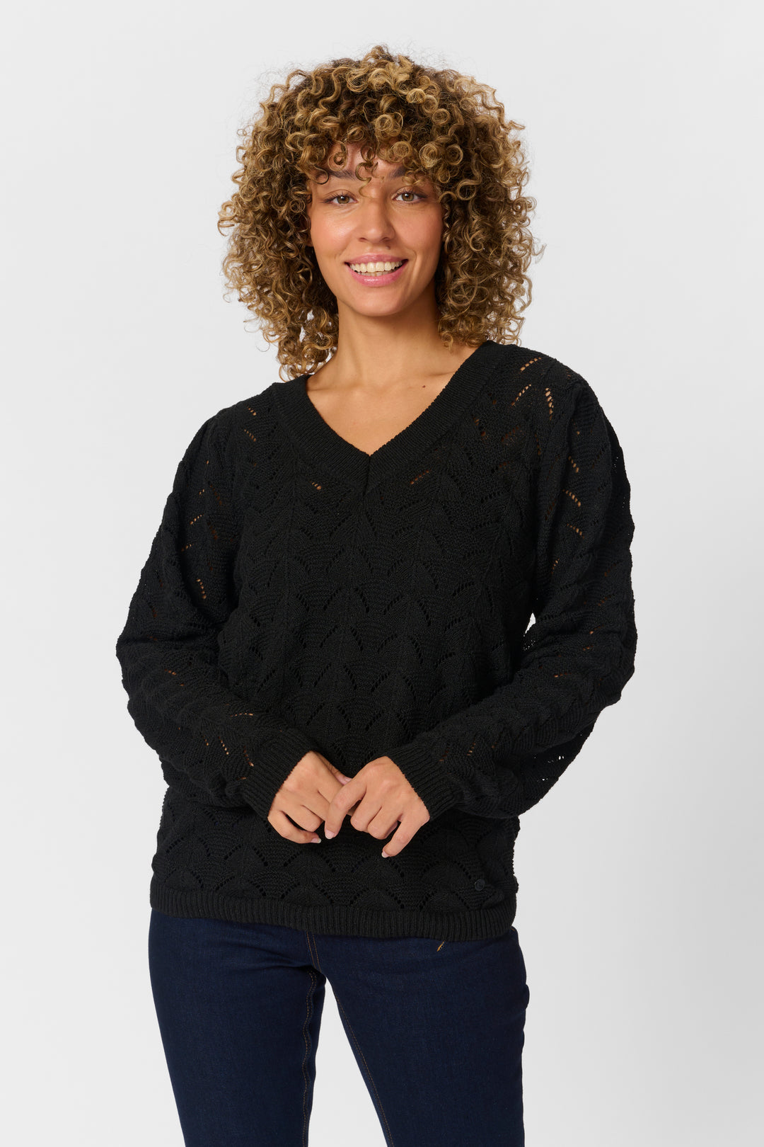 CREAM CRHami Knit Pullover Pitch Black