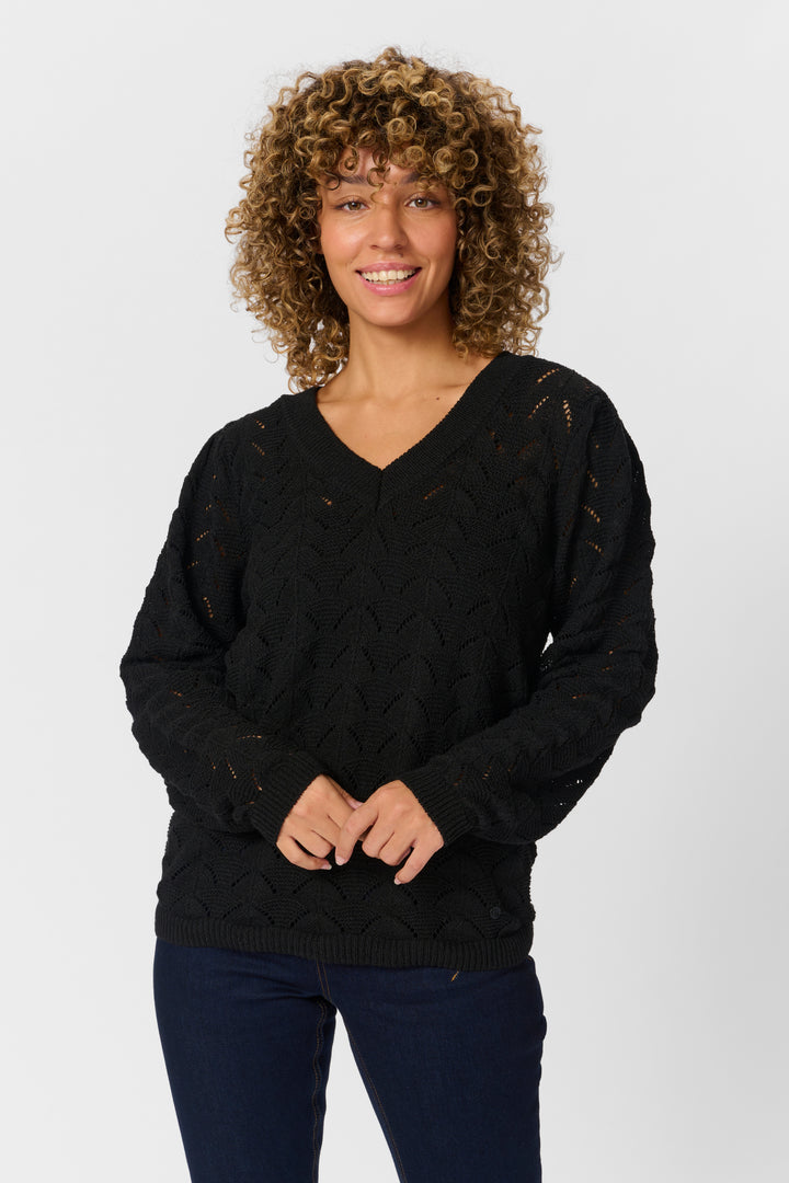 CREAM CRHami Knit Pullover Pitch Black