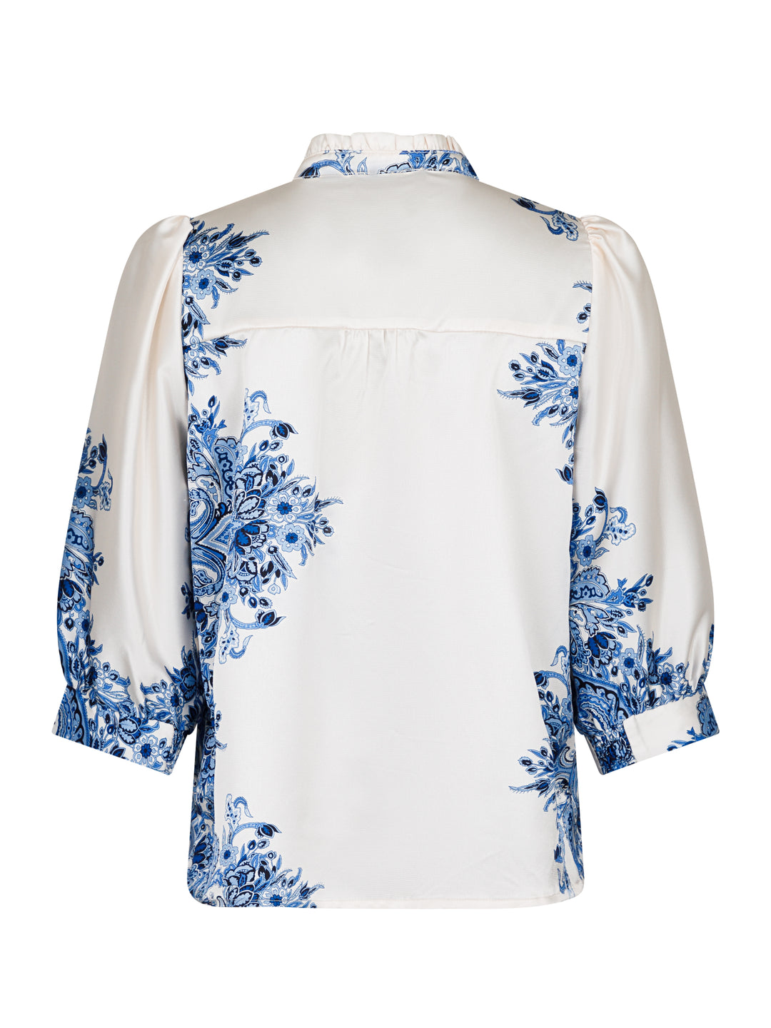 NEO NOIR Roselle Paisley Border Blouse Bright Blue