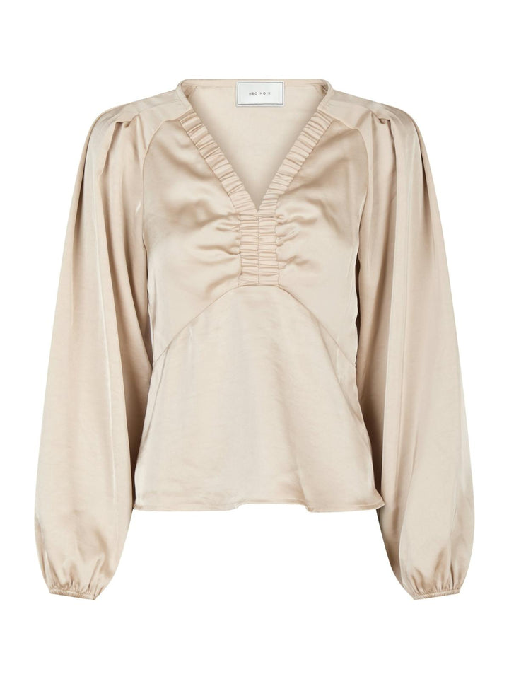 NEO NOIR Istana Heavy Sateen Blouse Champagne