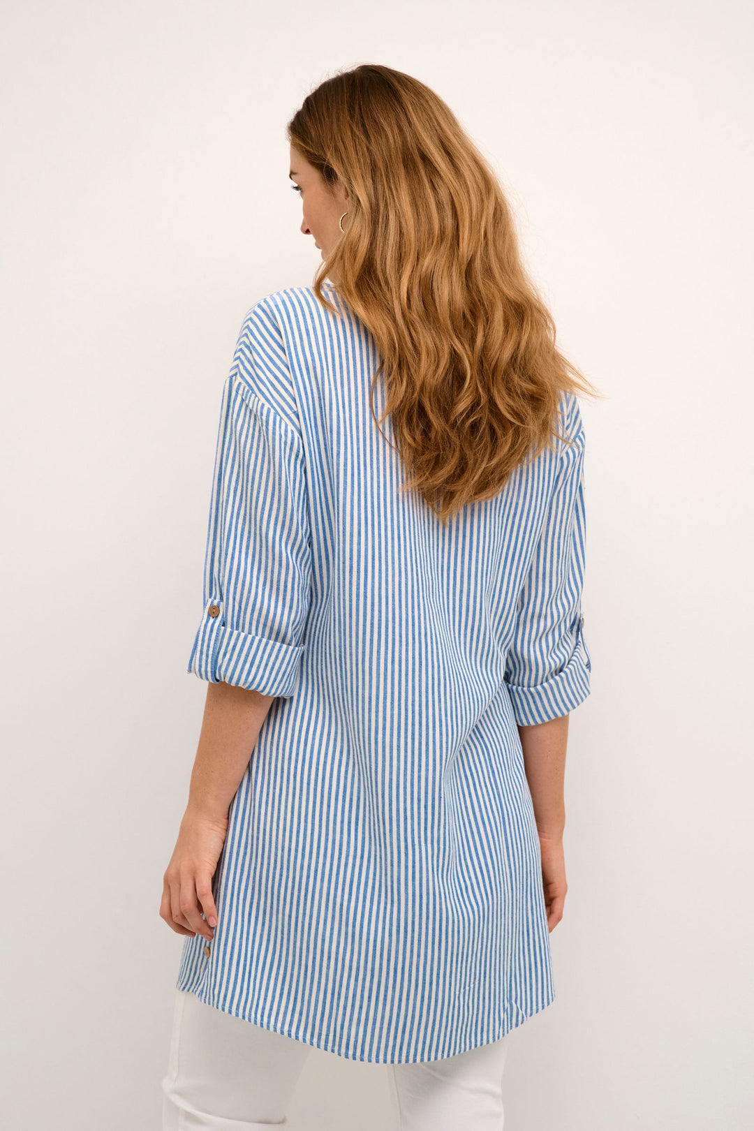 CREAM CRVenta Striped Tunic Blue Milkboy
