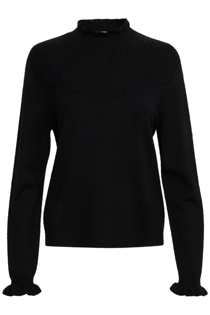 CREAM CRVillea Knit Blouse Pitch Black