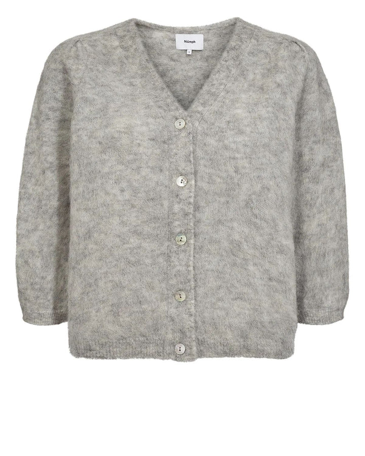 NÜMPH NUSURI BRUSHED SS Cardigan Light Grey