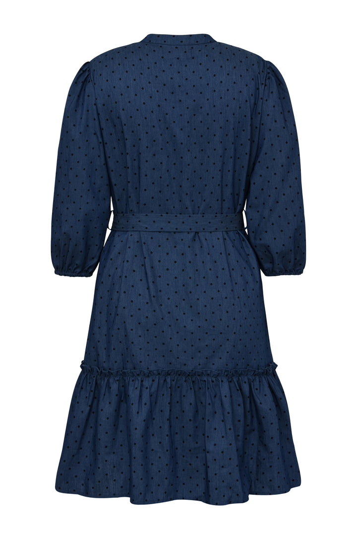 A-VIEW Kate Dot Dress Denim/Print