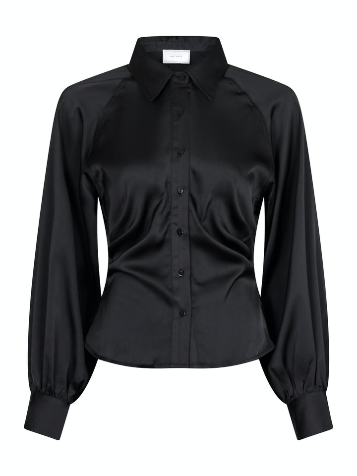 NEO NOIR Susannah Sateen Shirt Black