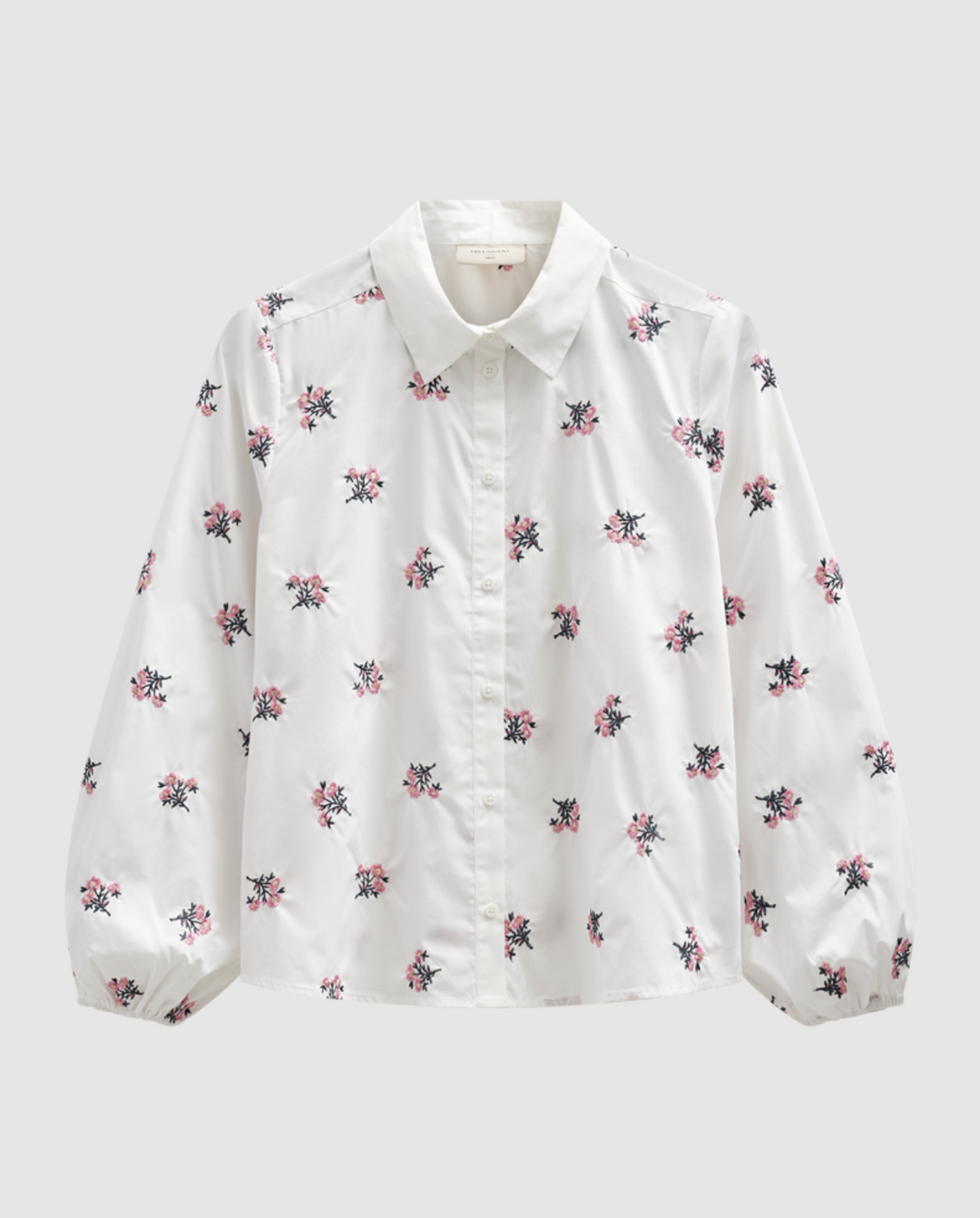 FREEQUENT FQLeila-Blouse Star Off-White w. Wild Orchid