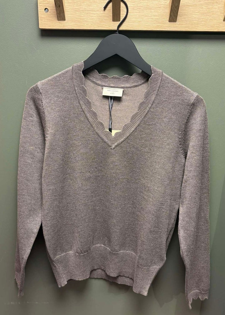 FREEQUENT FQKatie-Pullover Morel Melange