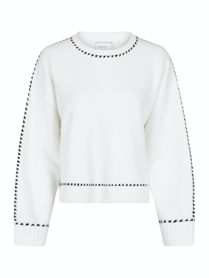 NEO NOIR Detri Knit Blouse Off White