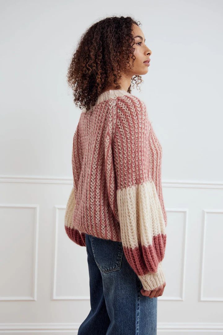 NOELLA Liana Knit Sweater Rose Creme