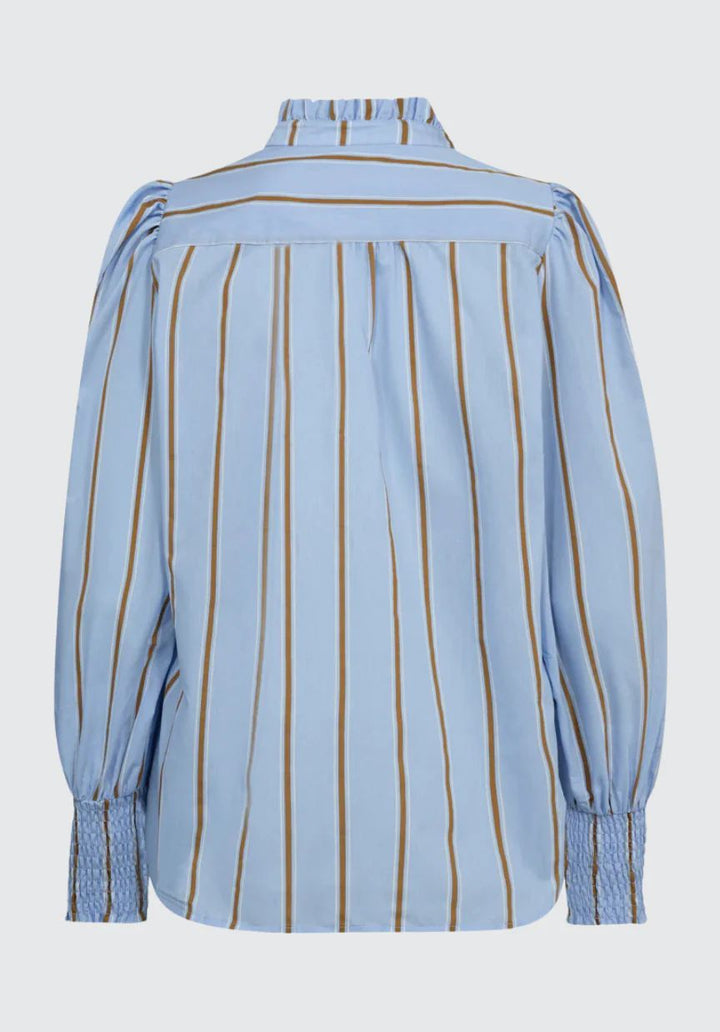 CO´COUTURE AmoraCC Stripe V-Shirt Pale Blue