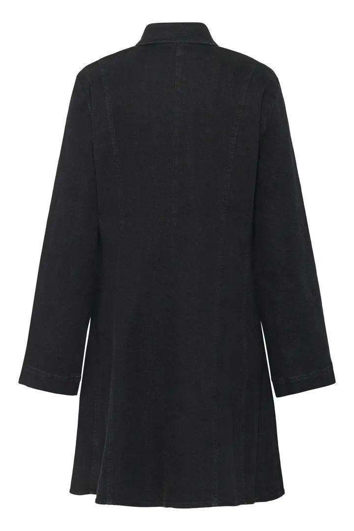 SOAKED IN LUXURY SLRHEA DENIM DRESS BLACK WASH DENIM