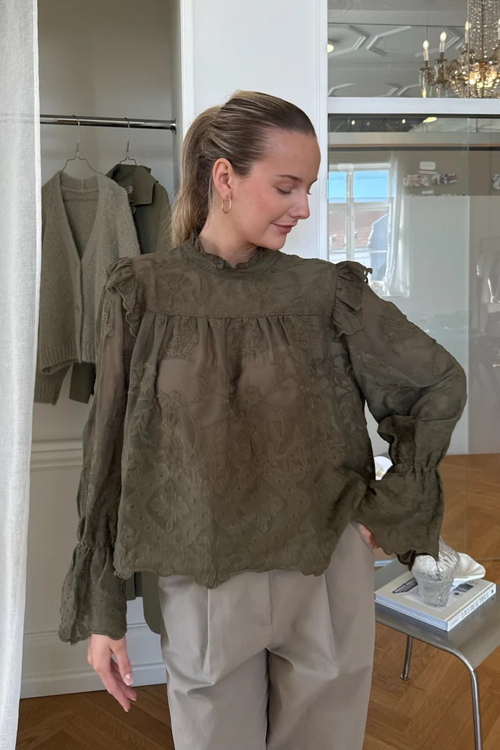 BYIC EllinorIC Lace Shirt Vintage Olive