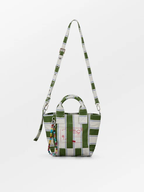BECKSÖNDERGAARD Stripie Canvas Gabby Bag Banana Palm Street