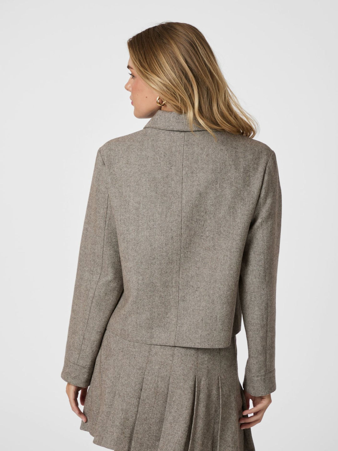 NEO NOIR Romana Herringbone Jacket Dusty Brown