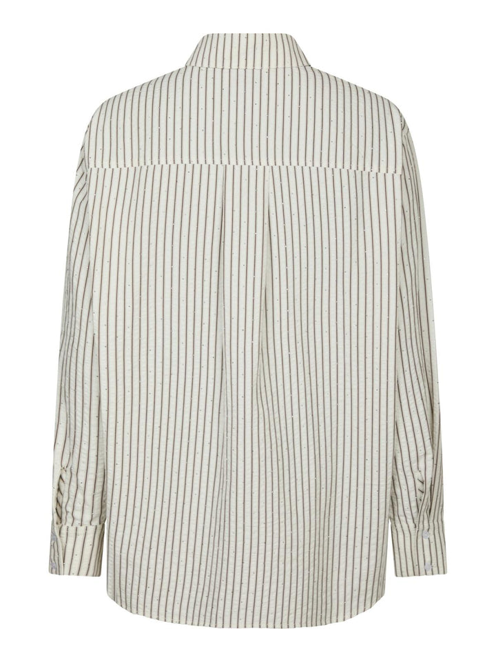 NEO NOIR Dalma Crepe Stone Shirt Brown