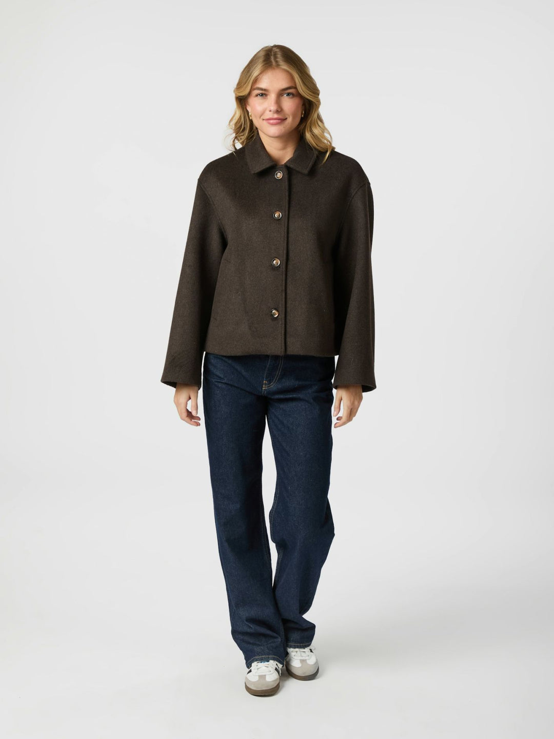 NEO NOIR Hamra Wool Jacket Chocolate Brown