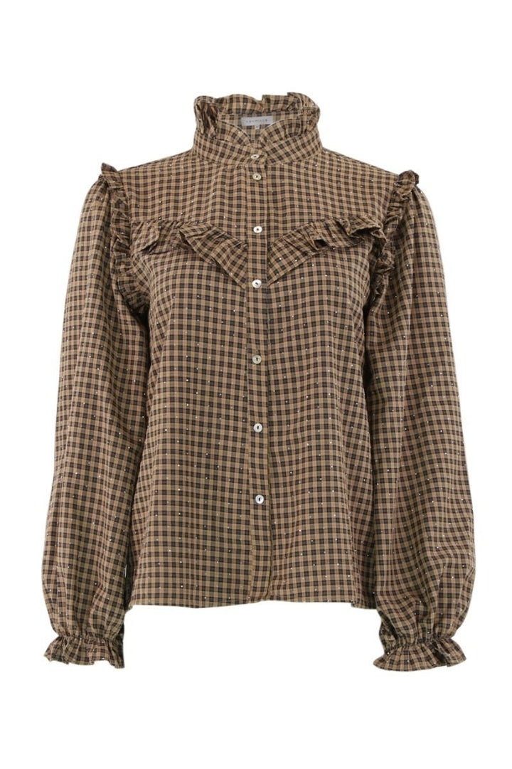 CONTINUE Lina Check Shirt Brown Check