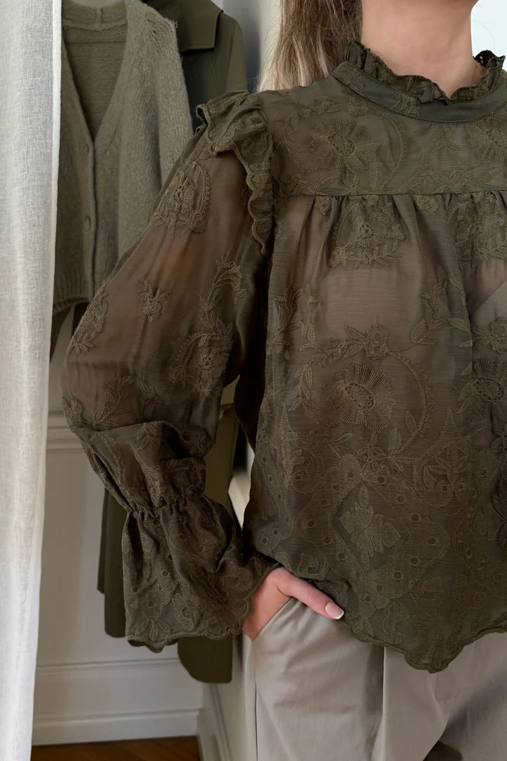 BYIC EllinorIC Lace Shirt Vintage Olive