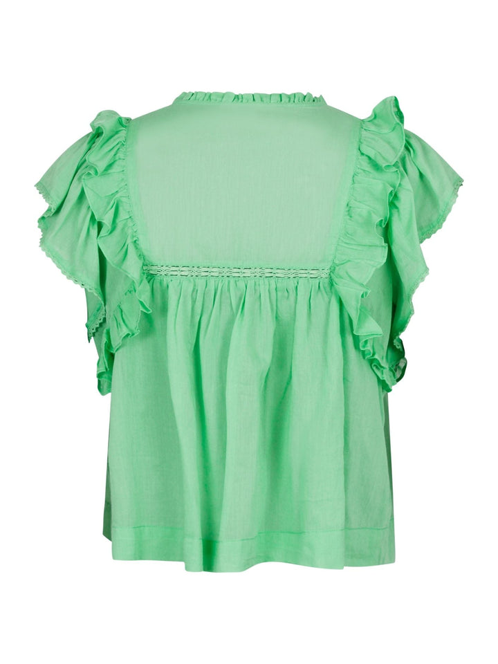 NEO NOIR Jayla S Voile Top Apple Green