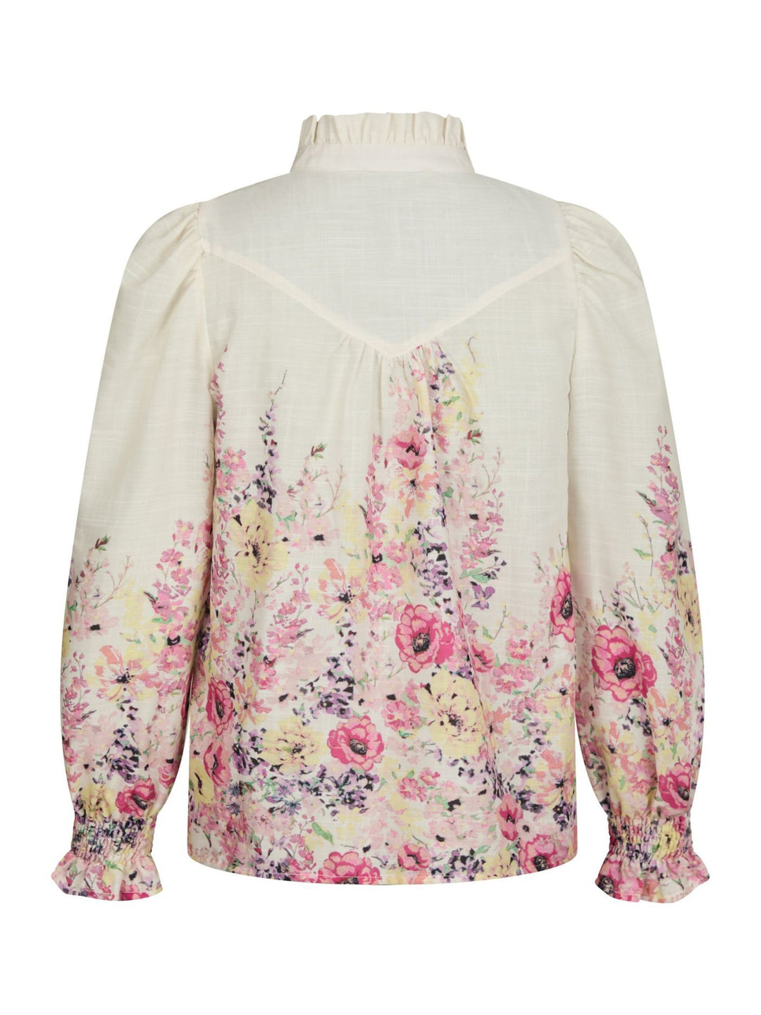 NEO NOIR Calloma Flower Print Blouse Ivory
