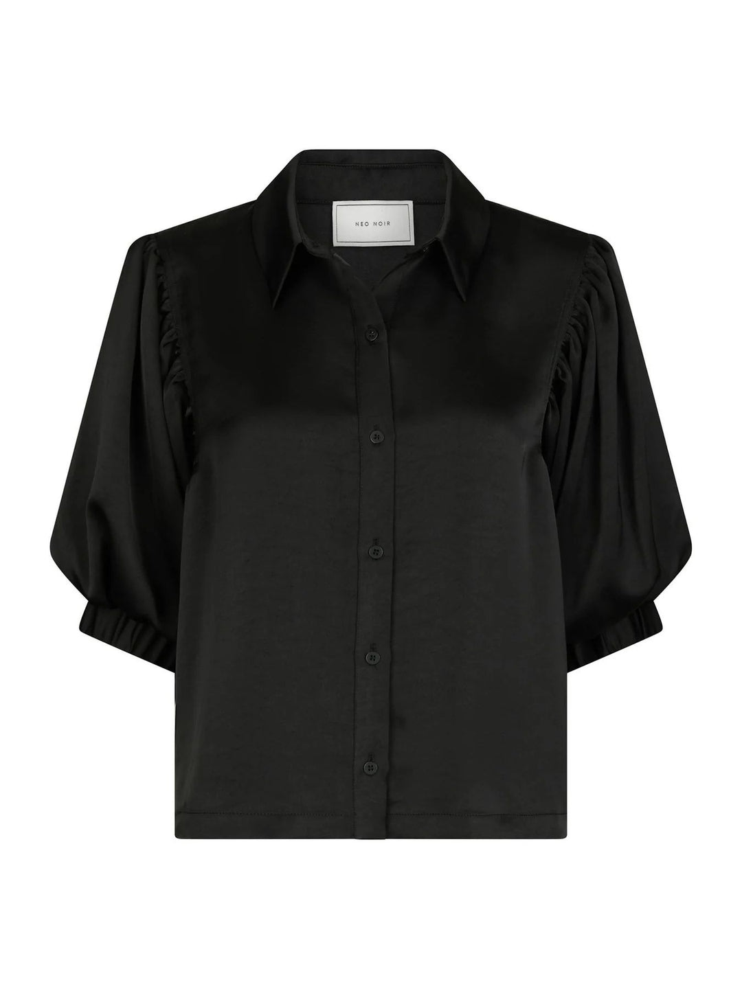 NEO NOIR Etta Heavy Sateen Shirt Black