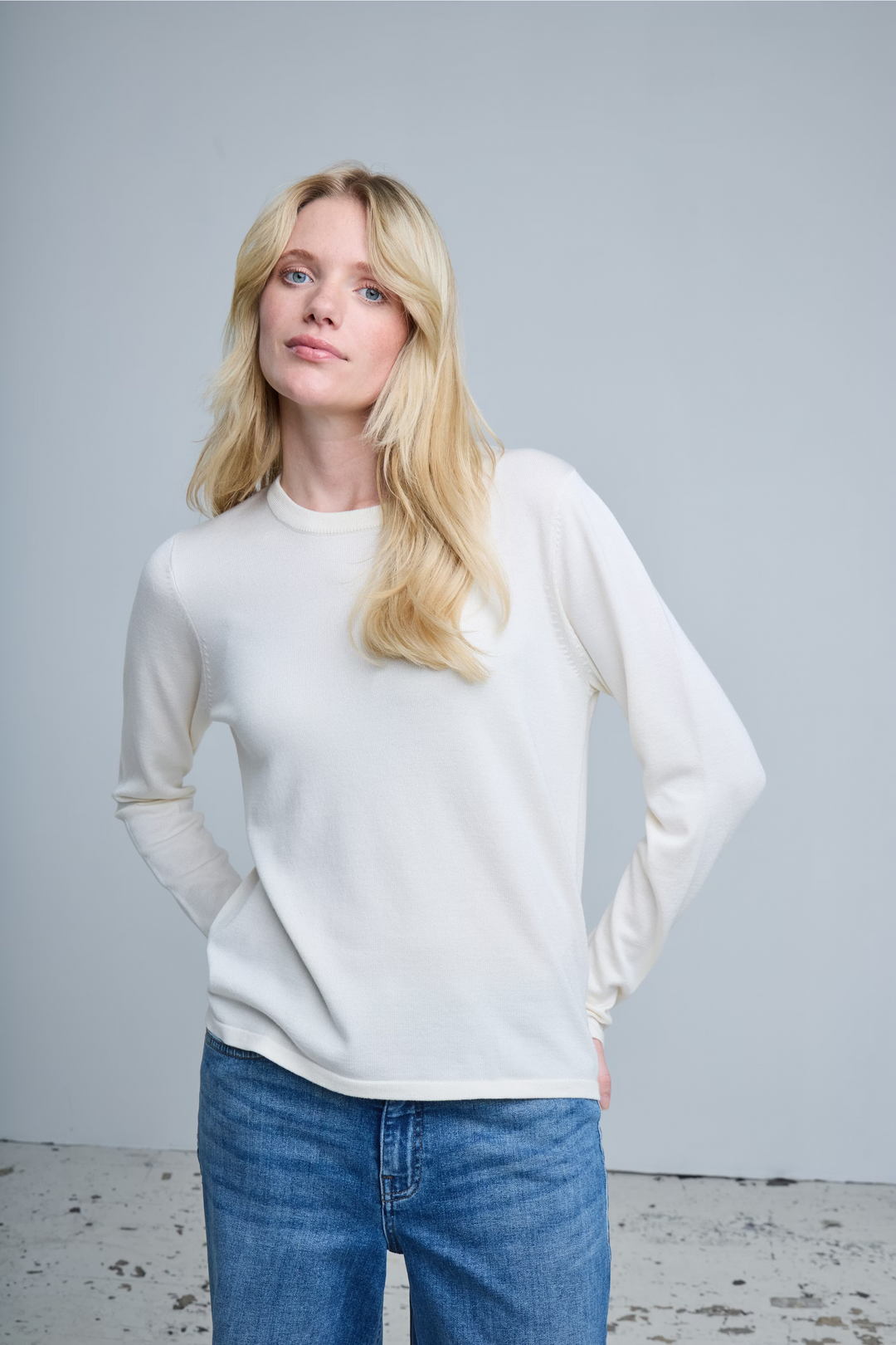 ICHI IHLULS O-NECK LS BRICH