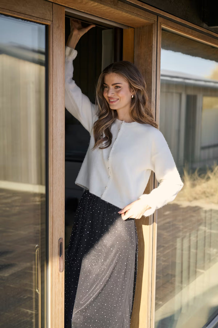 KAFFE KAcourson Knit Cardigan Chalk