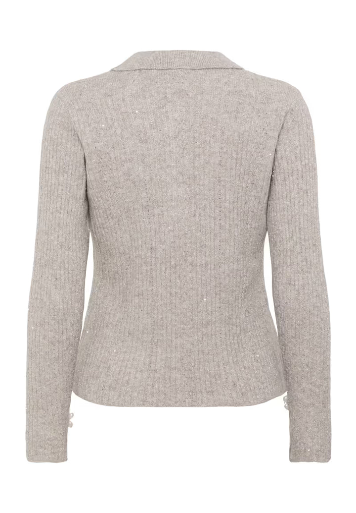 CREAM CRJolly Knit Poloshirt String Melange