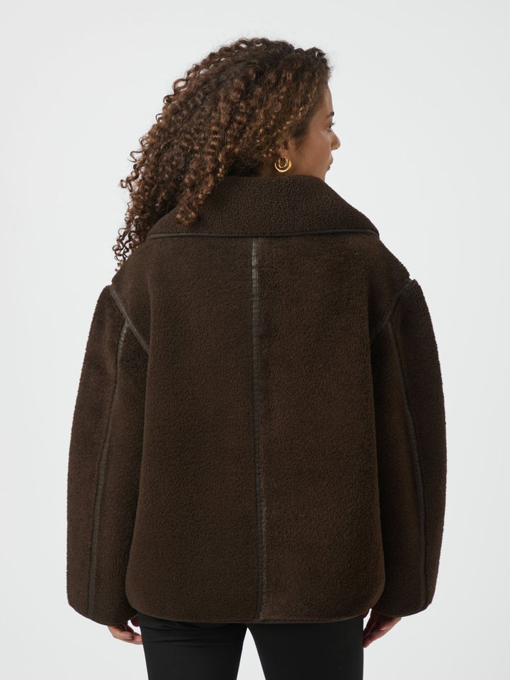 NEO NOIR Edmund Teddy Jacket Dark Brown