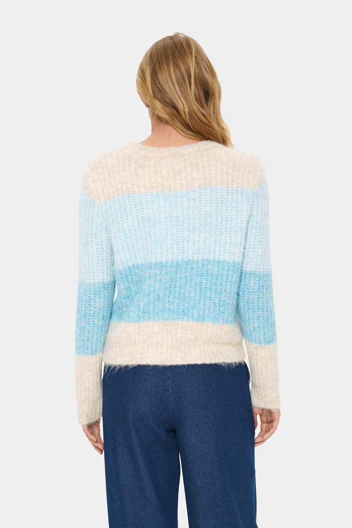 SAINT TROPEZ MandySZ Pullover Aqua Haze Melange