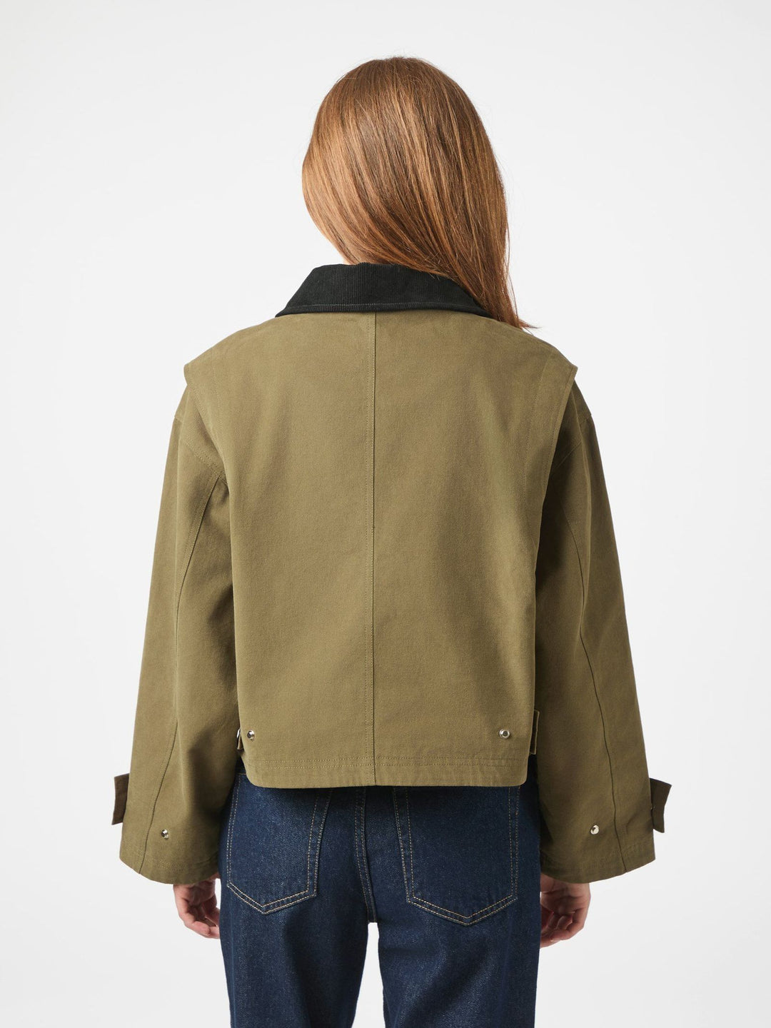 NEO NOIR Rivera Canvas Boxy Jacket Army