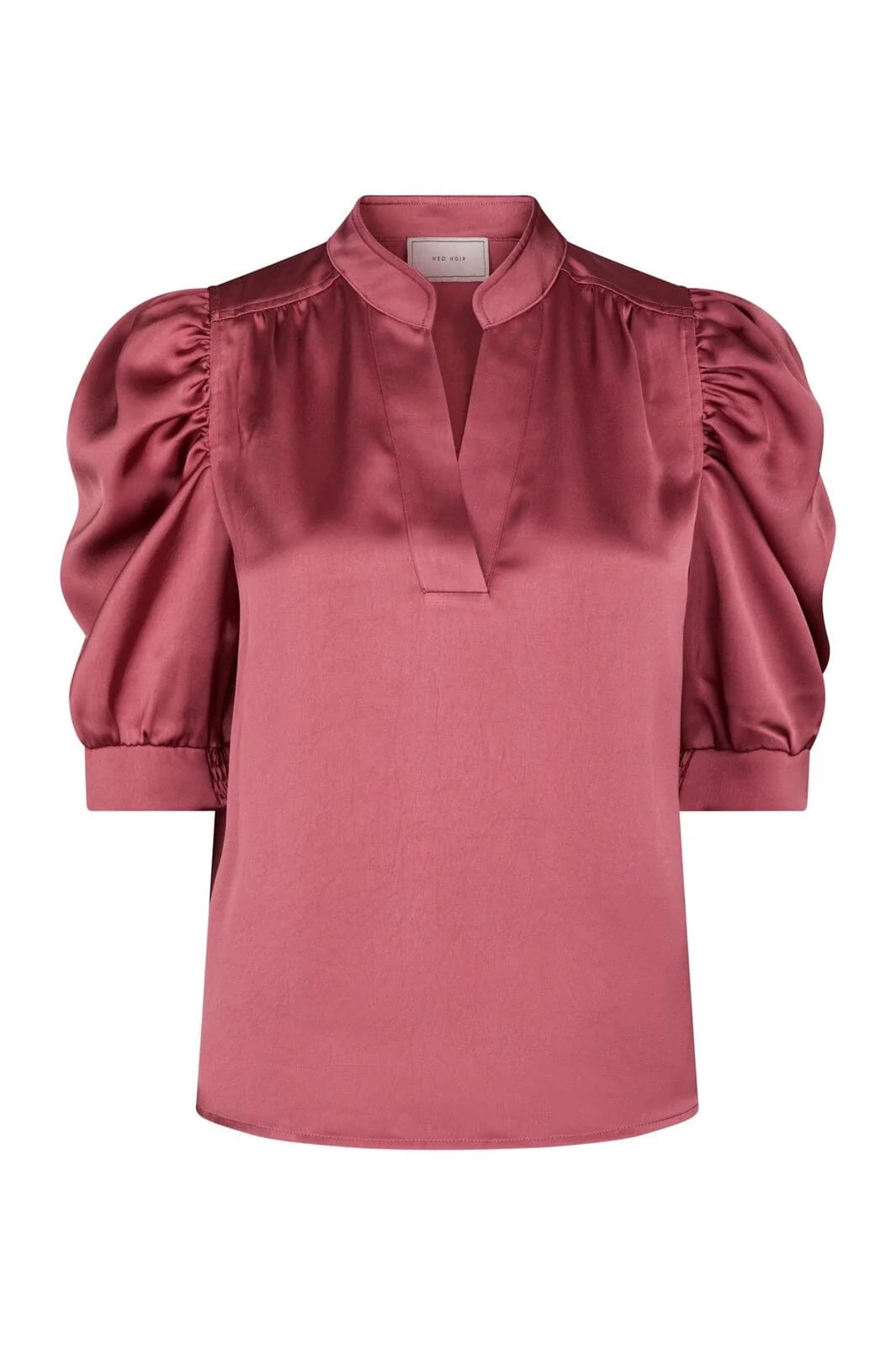 NEO NOIR Roella Heavy Sateen Blouse Cherry Pink