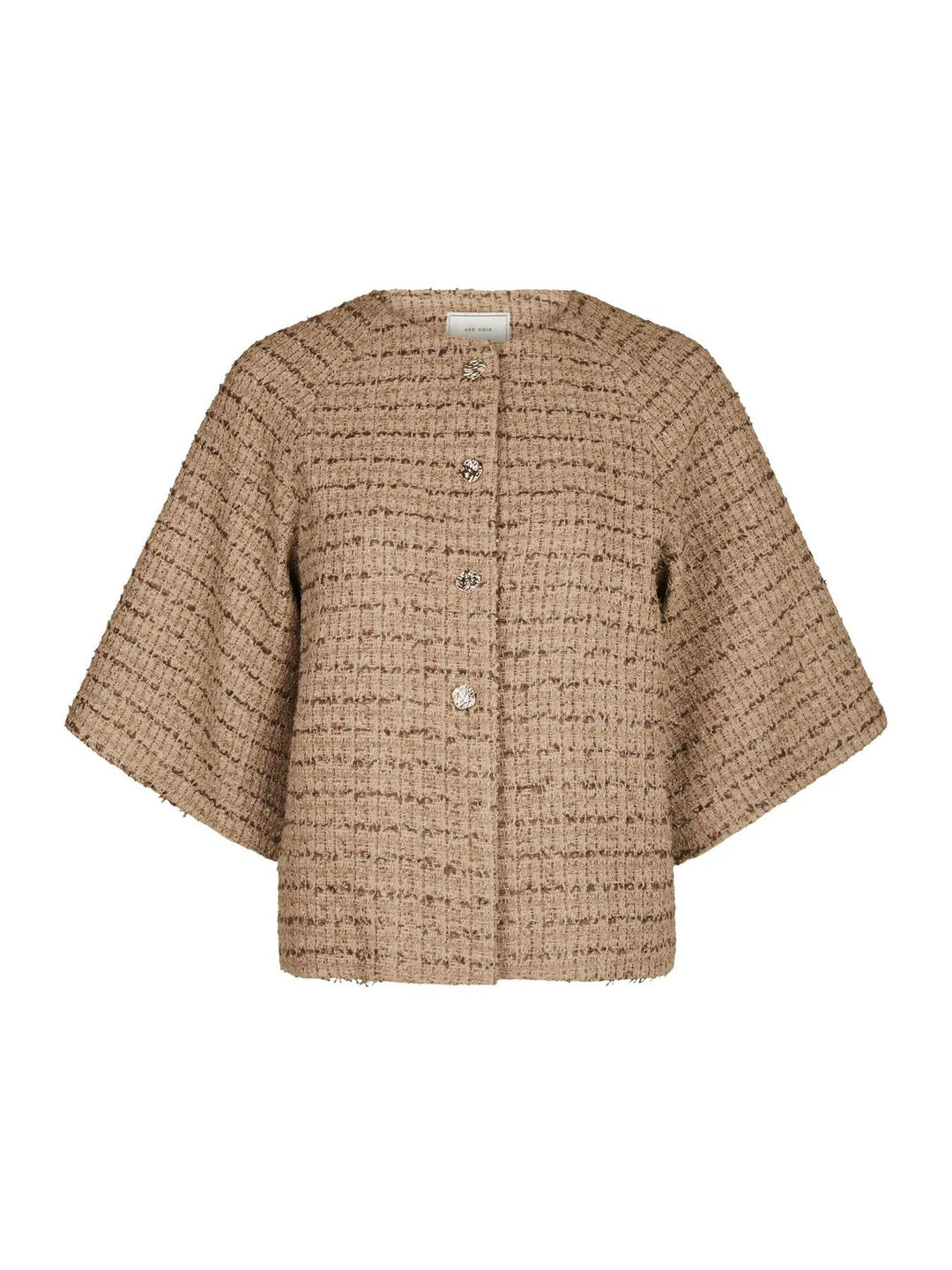 NEO NOIR Rosella Boucle Mini Jacket Taupe