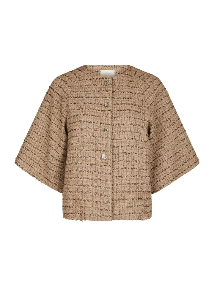 NEO NOIR Rosella Boucle Mini Jacket Taupe