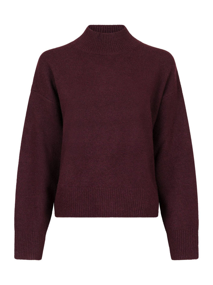 NEO NOIR Paulina Knit Blouse Wine