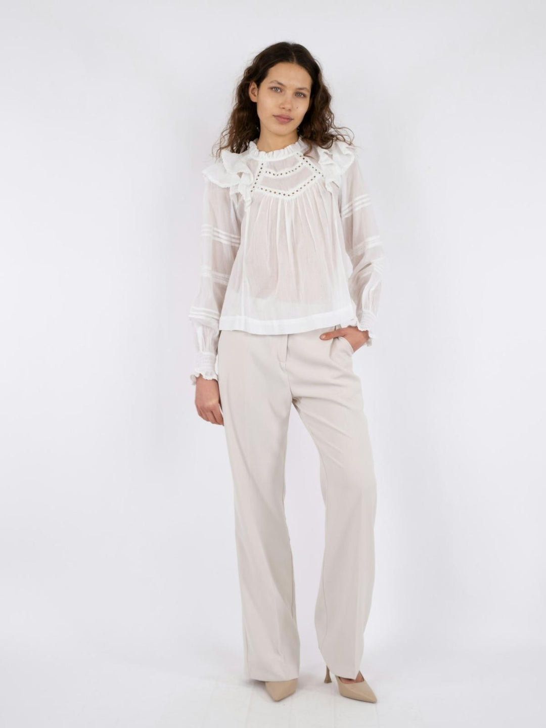 NEO NOIR Simkie S Voile Blouse White