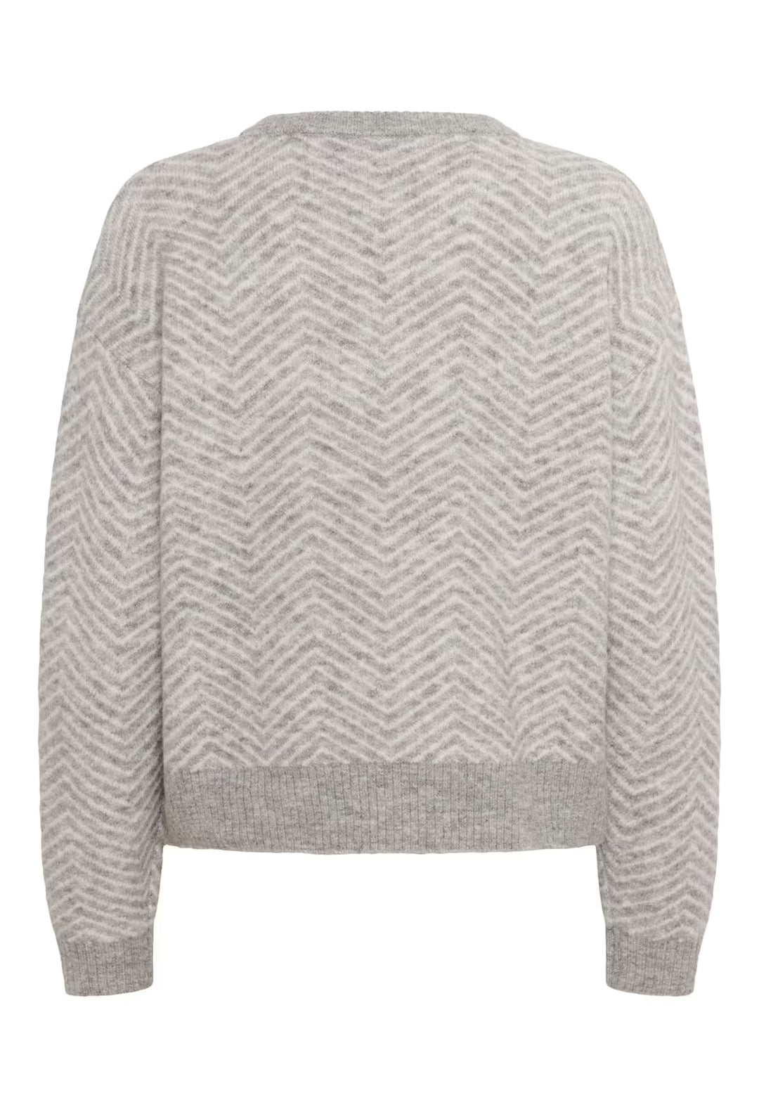 KAFFE KAbitzy Pullover Grey M./Chalk Zig