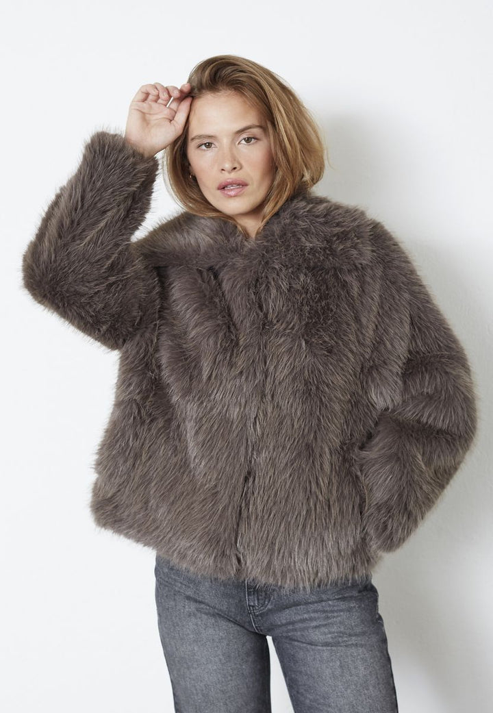 CO´COUTURE KitaCC Furry Jacket Walnut
