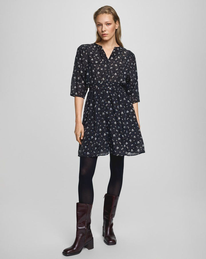 MSCH COPENHAGEN Nancy Dress AOP Egret Flower