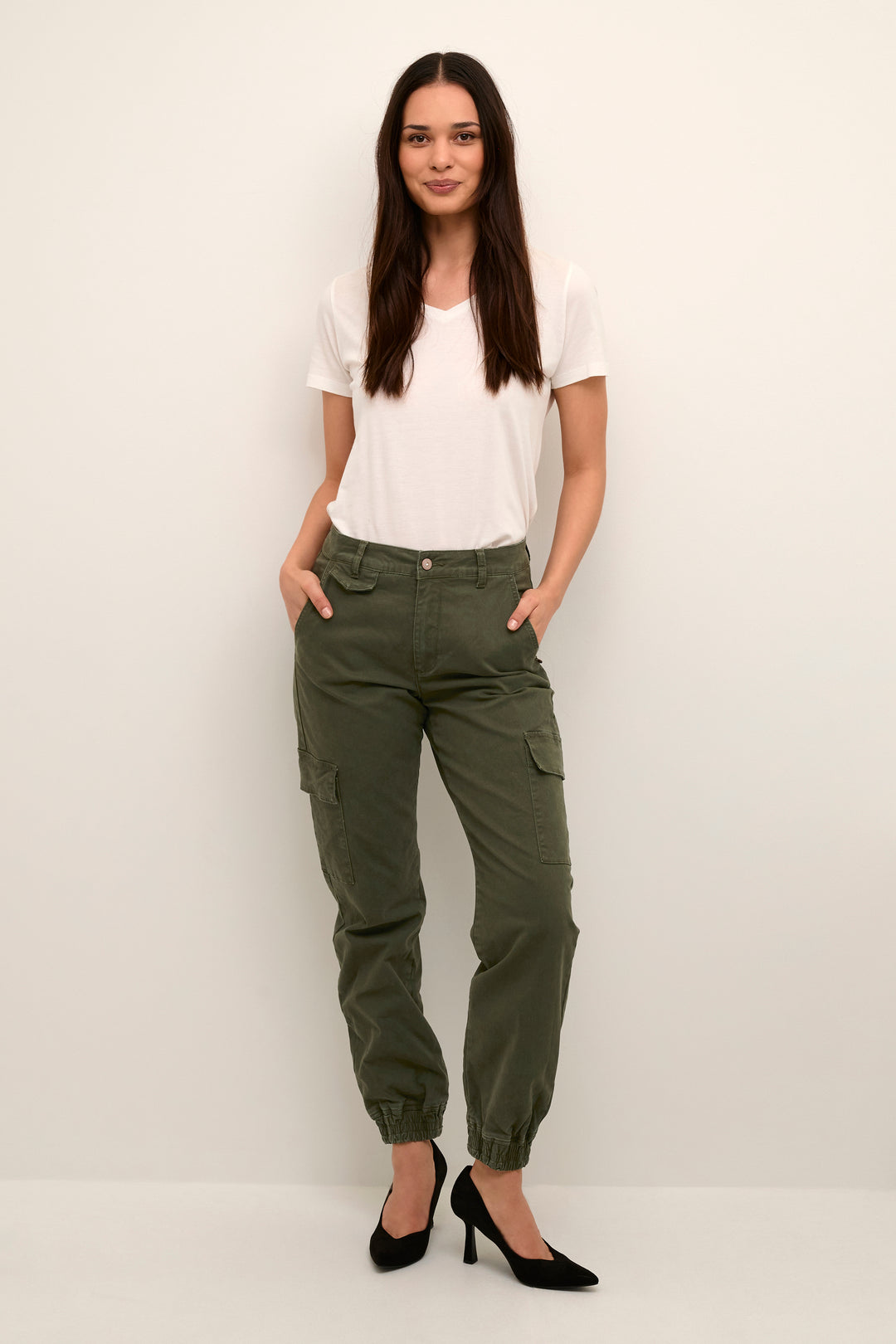 CREAM CRManva Pant Forest Green