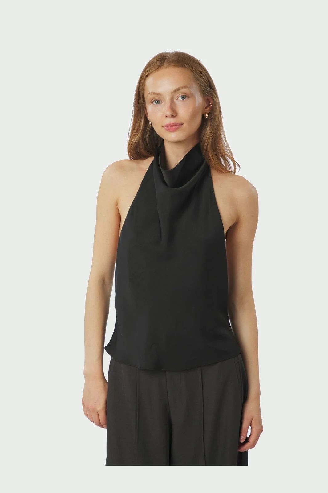 NEO NOIR Sania Heavy Satin Top Black